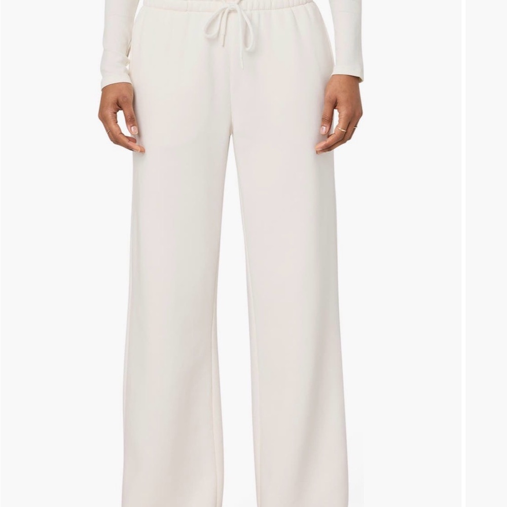 Florence Sweatpants with Red Rose Embroidery